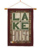 Lake House - Outdoor Nature Vertical Impressions Decorative Flags HG109057 Made In USA