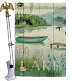 At the Lakeside - Outdoor Nature Vertical Impressions Decorative Flags HG109068 Made In USA