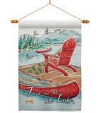Find Me At The Lake - Outdoor Nature Vertical Impressions Decorative Flags HG109069 Made In USA