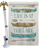 Life At The Lake - Outdoor Nature Vertical Impressions Decorative Flags HG109071 Made In USA