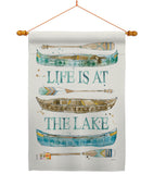 Life At The Lake - Outdoor Nature Vertical Impressions Decorative Flags HG109071 Made In USA