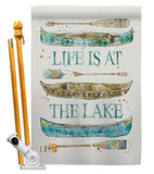 Life At The Lake - Outdoor Nature Vertical Impressions Decorative Flags HG109071 Made In USA