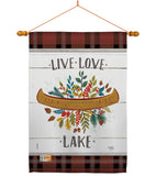 Live Love Lake - Outdoor Nature Vertical Impressions Decorative Flags HG109073 Made In USA