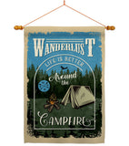 Around the Campfire - Outdoor Nature Vertical Impressions Decorative Flags HG109078 Made In USA