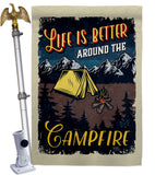 Better Campfire - Outdoor Nature Vertical Impressions Decorative Flags HG109079 Made In USA