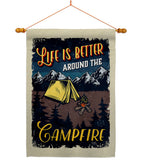 Better Campfire - Outdoor Nature Vertical Impressions Decorative Flags HG109079 Made In USA