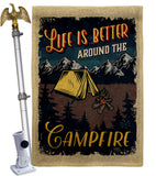 Better Campfire - Outdoor Nature Vertical Impressions Decorative Flags HG109079 Made In USA