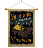 Better Campfire - Outdoor Nature Vertical Impressions Decorative Flags HG109079 Made In USA