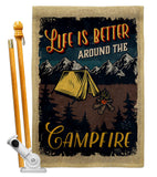 Better Campfire - Outdoor Nature Vertical Impressions Decorative Flags HG109079 Made In USA