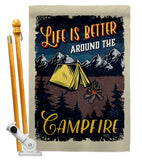 Better Campfire - Outdoor Nature Vertical Impressions Decorative Flags HG109079 Made In USA