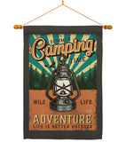 Summer Camping - Outdoor Nature Vertical Impressions Decorative Flags HG137236 Made In USA