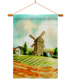 Hillside Windmills - Outdoor Nature Vertical Impressions Decorative Flags HG192526 Made In USA