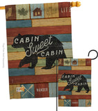 Cabin Sweet Cabin - Outdoor Nature Vertical Impressions Decorative Flags HG109052 Made In USA