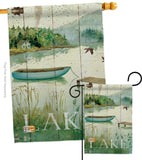 At the Lakeside - Outdoor Nature Vertical Impressions Decorative Flags HG109068 Made In USA