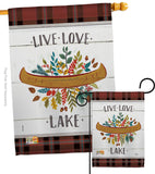 Live Love Lake - Outdoor Nature Vertical Impressions Decorative Flags HG109073 Made In USA