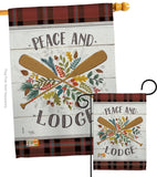 Peace And Lodge - Outdoor Nature Vertical Impressions Decorative Flags HG109074 Made In USA