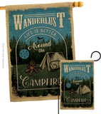 Around the Campfire - Outdoor Nature Vertical Impressions Decorative Flags HG109078 Made In USA