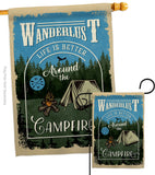 Around the Campfire - Outdoor Nature Vertical Impressions Decorative Flags HG109078 Made In USA