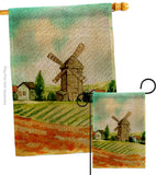 Hillside Windmills - Outdoor Nature Vertical Impressions Decorative Flags HG192526 Made In USA