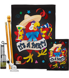 It's a Party Parrot - Party & Celebration Special Occasion Vertical Impressions Decorative Flags HG115040 Made In USA