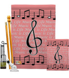 Music is Life - Party & Celebration Special Occasion Vertical Impressions Decorative Flags HG115082 Made In USA