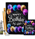 Hooray Birthday - Party & Celebration Special Occasion Vertical Impressions Decorative Flags HG115164 Made In USA