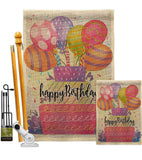 Happy Birthday Balloon - Party & Celebration Special Occasion Vertical Impressions Decorative Flags HG115182 Made In USA