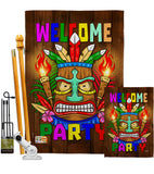 Welcome Tiki Party - Party & Celebration Special Occasion Vertical Impressions Decorative Flags HG137062 Made In USA