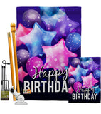 Happy Birthday Balloon - Party & Celebration Special Occasion Vertical Impressions Decorative Flags HG137180 Made In USA