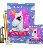 Magical Unicorn Birthday - Party & Celebration Special Occasion Vertical Impressions Decorative Flags HG192067 Made In USA