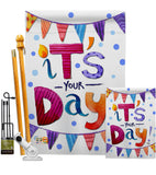 It's Your Day - Party & Celebration Special Occasion Vertical Impressions Decorative Flags HG192169 Made In USA