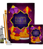 Happy Makar Sankranti - Party & Celebration Special Occasion Vertical Impressions Decorative Flags HG192593 Made In USA