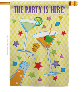 Party - Party & Celebration Special Occasion Vertical Applique Decorative Flags HG115027
