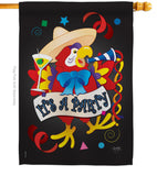 It's a Party Parrot - Party & Celebration Special Occasion Vertical Impressions Decorative Flags HG115040 Made In USA