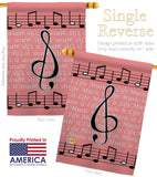 Music is Life - Party & Celebration Special Occasion Vertical Impressions Decorative Flags HG115082 Made In USA