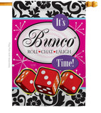 It's Bunco Time! - Party & Celebration Special Occasion Vertical Impressions Decorative Flags HG115098 Made In USA