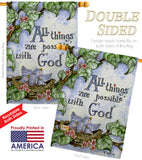 All Things Are Possible With God - Impressions Decorative Garden Flag G165110-BO