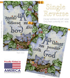 All Things Are Possible With God - Impressions Decorative Garden Flag G165110-BO