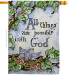 All Things Are Possible With God - Impressions Decorative Garden Flag G165110-BO