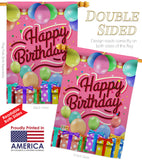 Celebrate Happy Birthday - Party & Celebration Special Occasion Vertical Impressions Decorative Flags HG115133 Made In USA