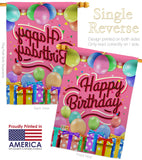 Celebrate Happy Birthday - Party & Celebration Special Occasion Vertical Impressions Decorative Flags HG115133 Made In USA