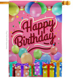 Celebrate Happy Birthday - Party & Celebration Special Occasion Vertical Impressions Decorative Flags HG115133 Made In USA