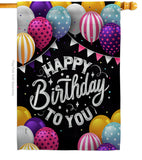 Birthday to You - Party & Celebration Special Occasion Vertical Impressions Decorative Flags HG115150 Made In USA