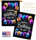 Hooray Birthday - Party & Celebration Special Occasion Vertical Impressions Decorative Flags HG115164 Made In USA