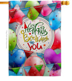 Celebrate Birthday - Party & Celebration Special Occasion Vertical Impressions Decorative Flags HG137081 Made In USA