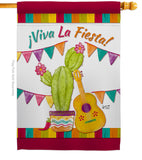 Viva La Fiesta - Party & Celebration Special Occasion Vertical Impressions Decorative Flags HG137112 Made In USA