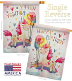 Unicorn Birthday - Party & Celebration Special Occasion Vertical Impressions Decorative Flags HG137163 Made In USA