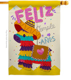 Feliz Cumpleaños - Party & Celebration Special Occasion Vertical Impressions Decorative Flags HG137194 Made In USA