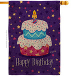 Celerate Birthday - Party & Celebration Special Occasion Vertical Impressions Decorative Flags HG137417 Made In USA