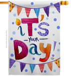 It's Your Day - Party & Celebration Special Occasion Vertical Impressions Decorative Flags HG192169 Made In USA